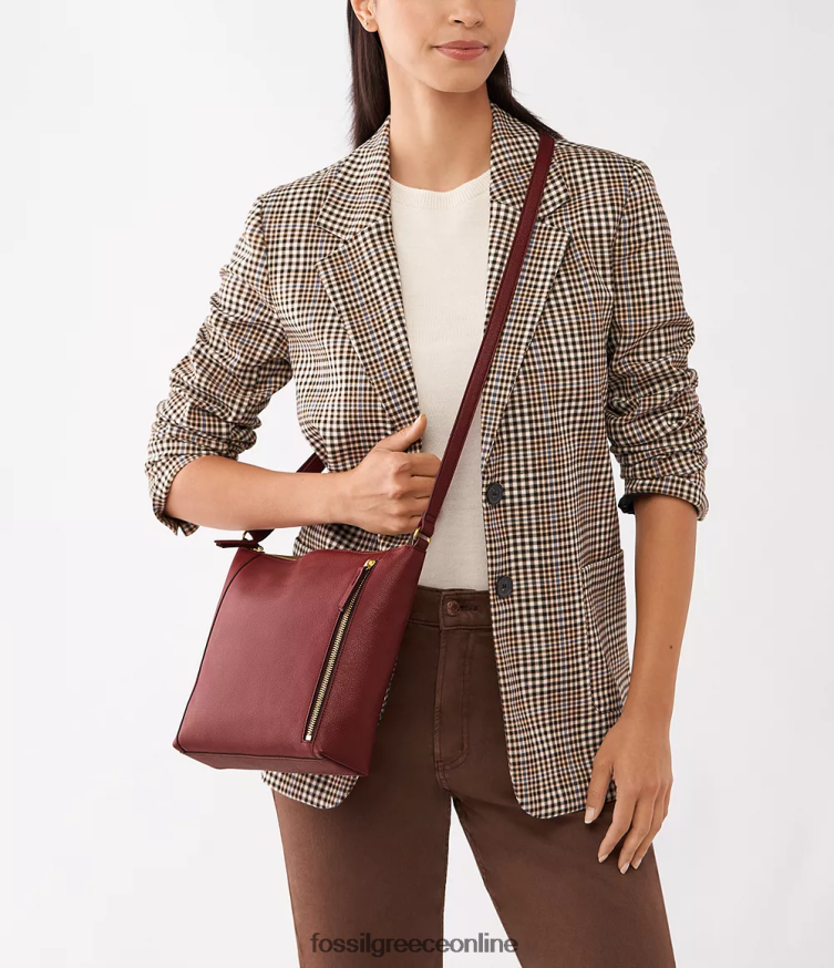 Fossil γυναίκες tara χιαστί FVT06R663 τσάντα το κόκκινο