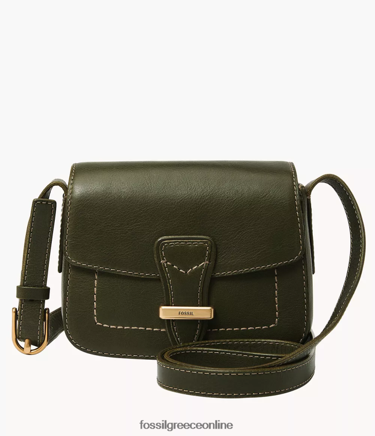 Fossil γυναίκες tremont μικρό πτερύγιο χιαστί FVT06R345 τσάντα ελιά