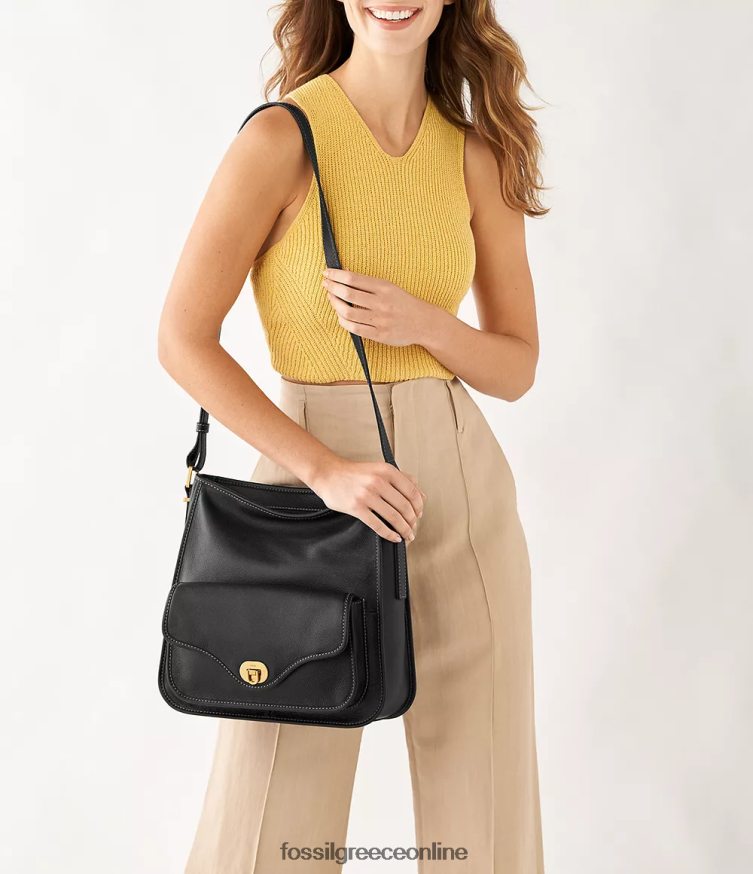 Fossil γυναίκες αλήτης κληρονομιάς FVT06R382 τσάντα μαύρος