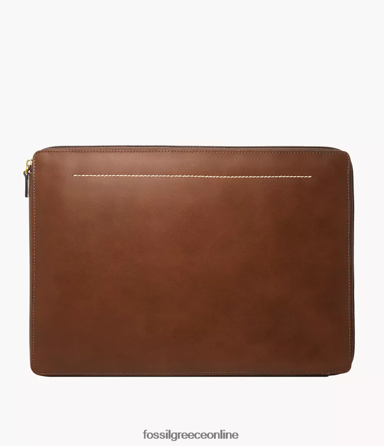 Fossil άνδρες μανίκι φορητού υπολογιστή westover FVT06R2002 τσάντα καφέ