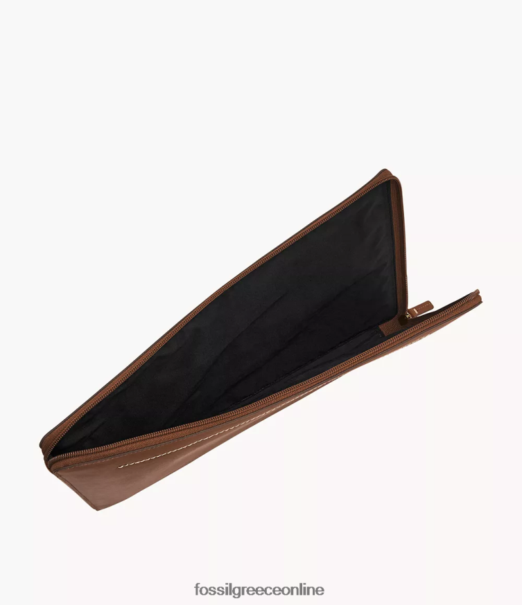 Fossil άνδρες μανίκι φορητού υπολογιστή westover FVT06R2002 τσάντα καφέ