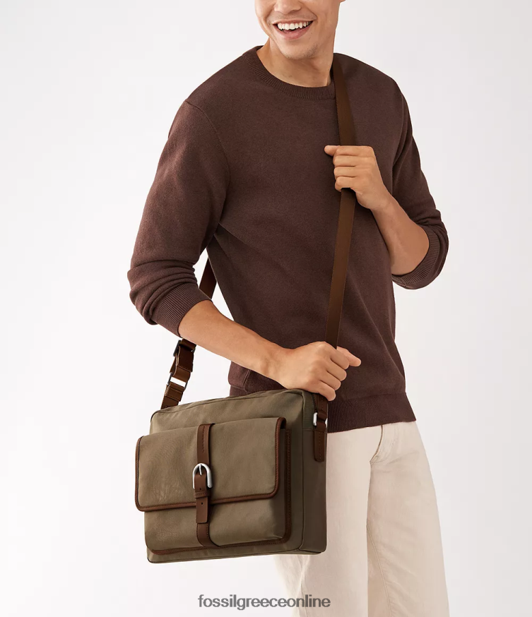 Fossil άνδρες ο αγγελιοφόρος του Κάμντεν FVT06R1624 τσάντα χακί